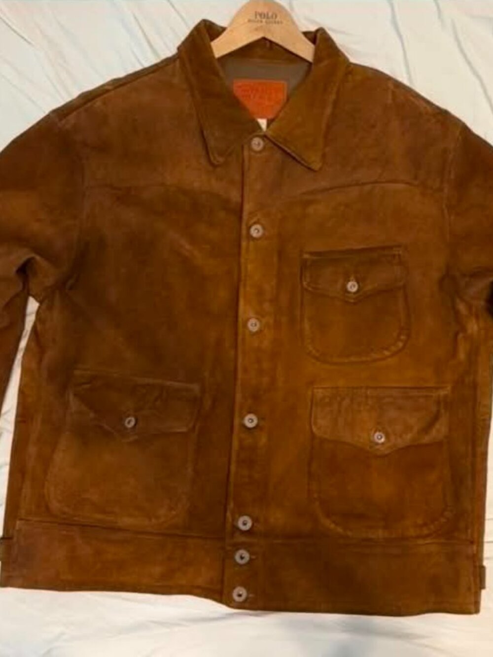 RRL Double RL Ralph Lauren Suede Roughout Alston Leather Jacket Brown 2XL XXL